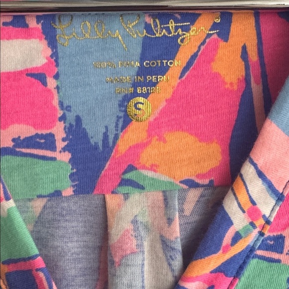 Lilly Pulitzer Ali Out to Sea Pink/Blue Multicolor Abstract Dress size small - Picture 3 of 6